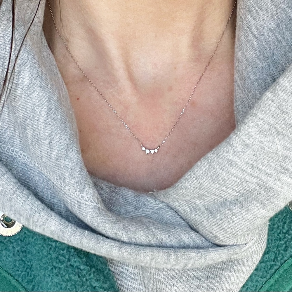 14k white gold & diamond necklace